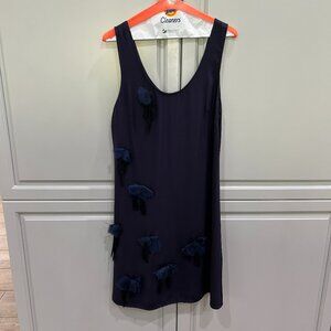 3.1 Phillip Lim Navy Blue Silk Peony Dress Sz 8